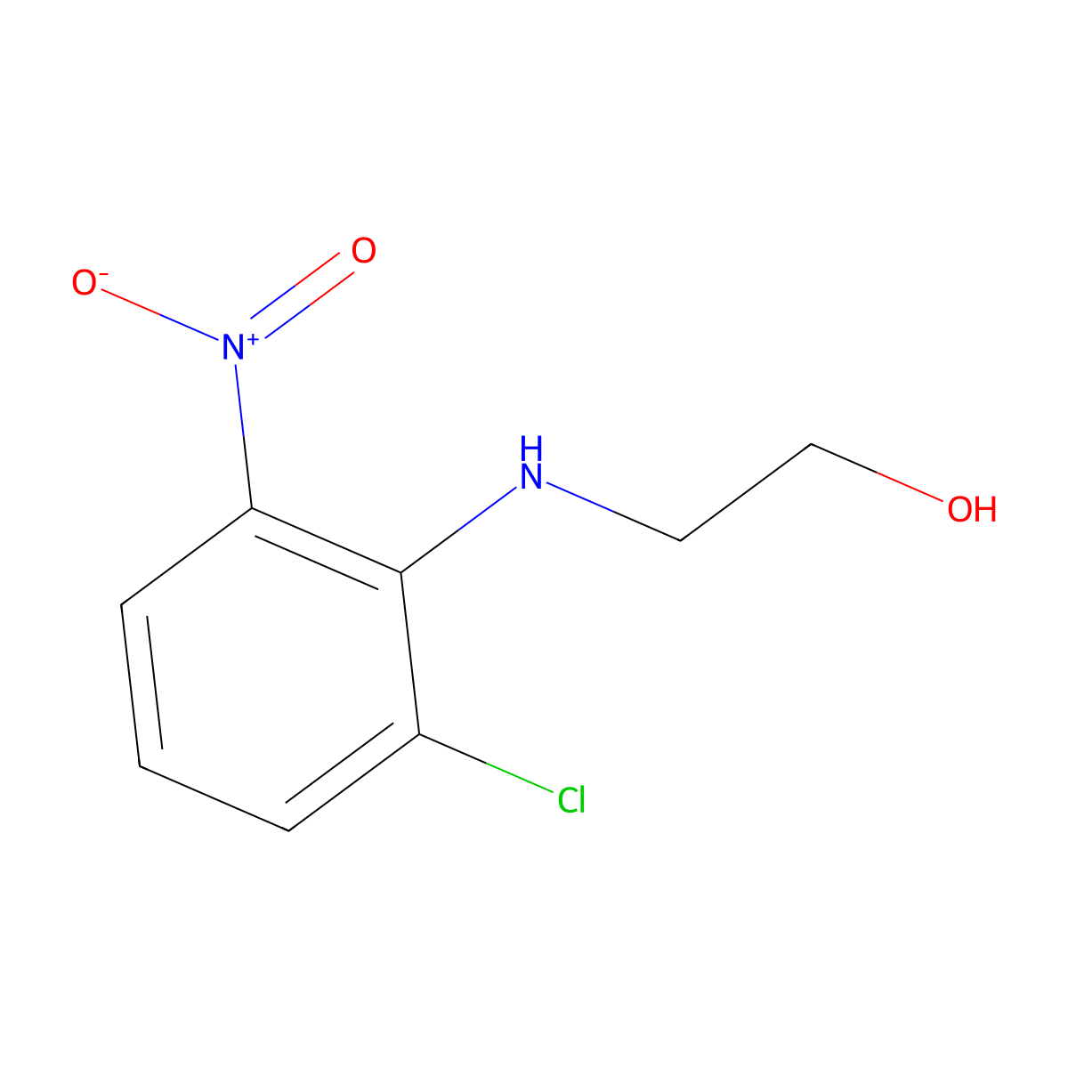 2-[(2-Chloro-6-nitrophenyl)amino]ethanol molecular structure, CAS 65976-54-7
