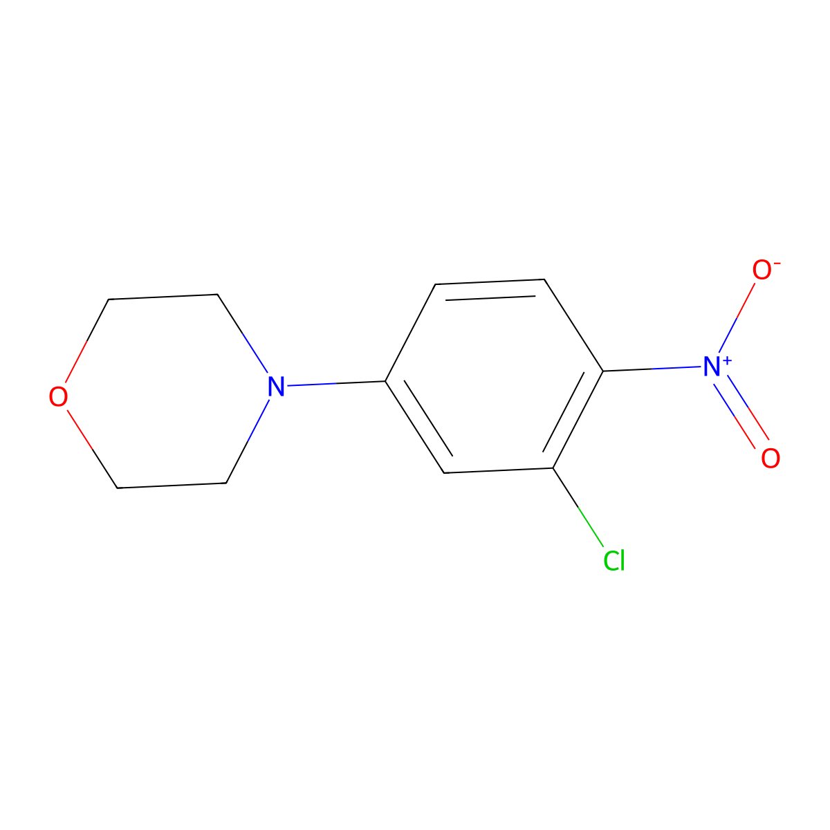 4-(3-Chloro-4-nitrophenyl)morpholine molecular structure, CAS 65976-65-0