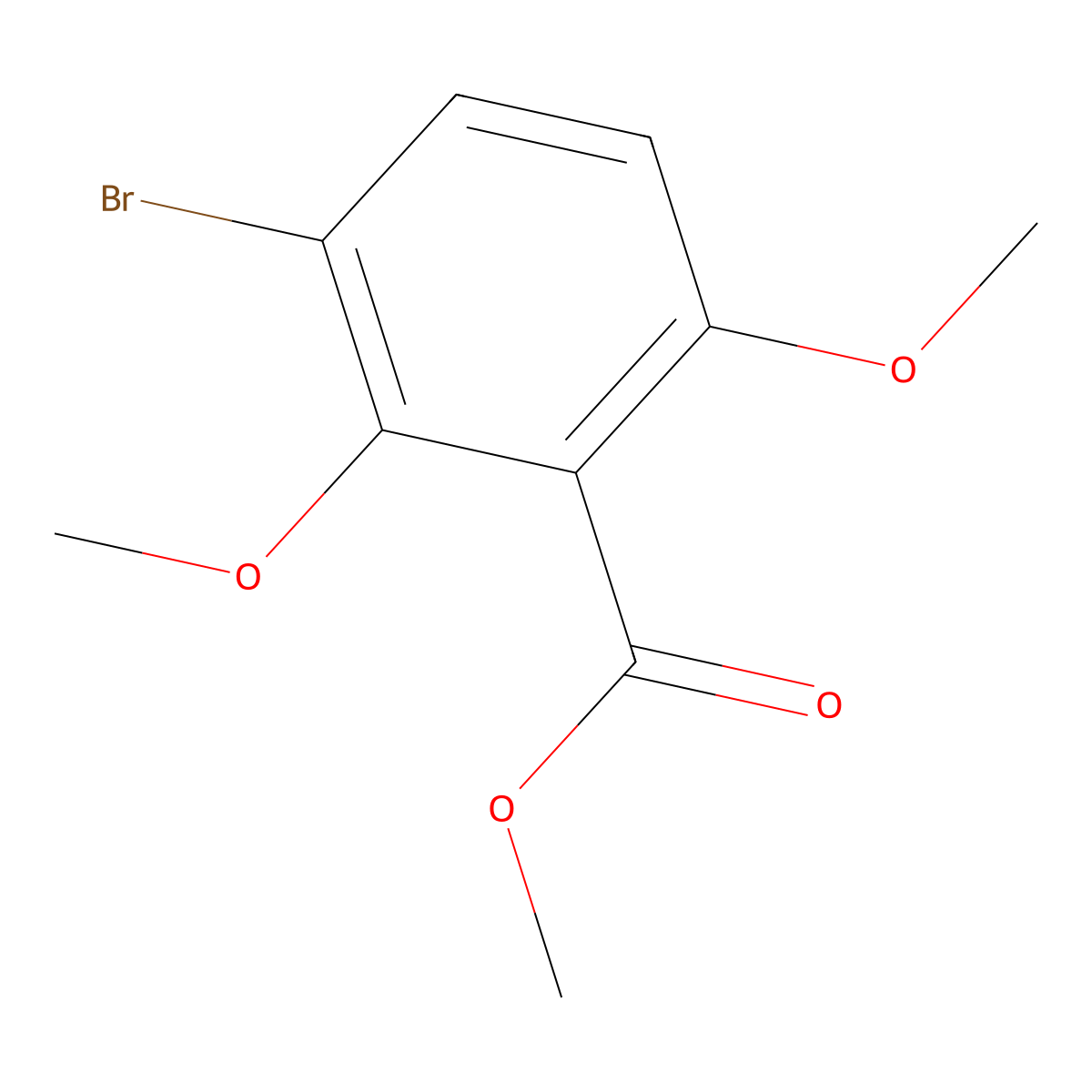 Methyl 3-bromo-2,6-dimethoxybenzoate molecular structure, CAS 65977-12-0