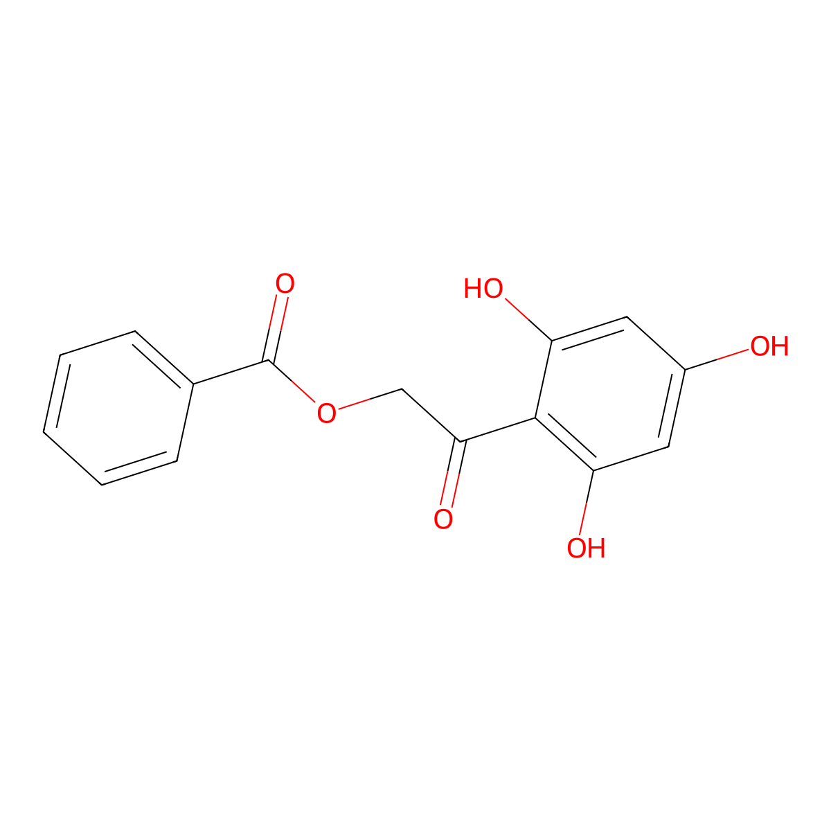 2,4,6-Trihydroxybenzoylmethyl benzoate molecular structure, CAS 65982-77-6