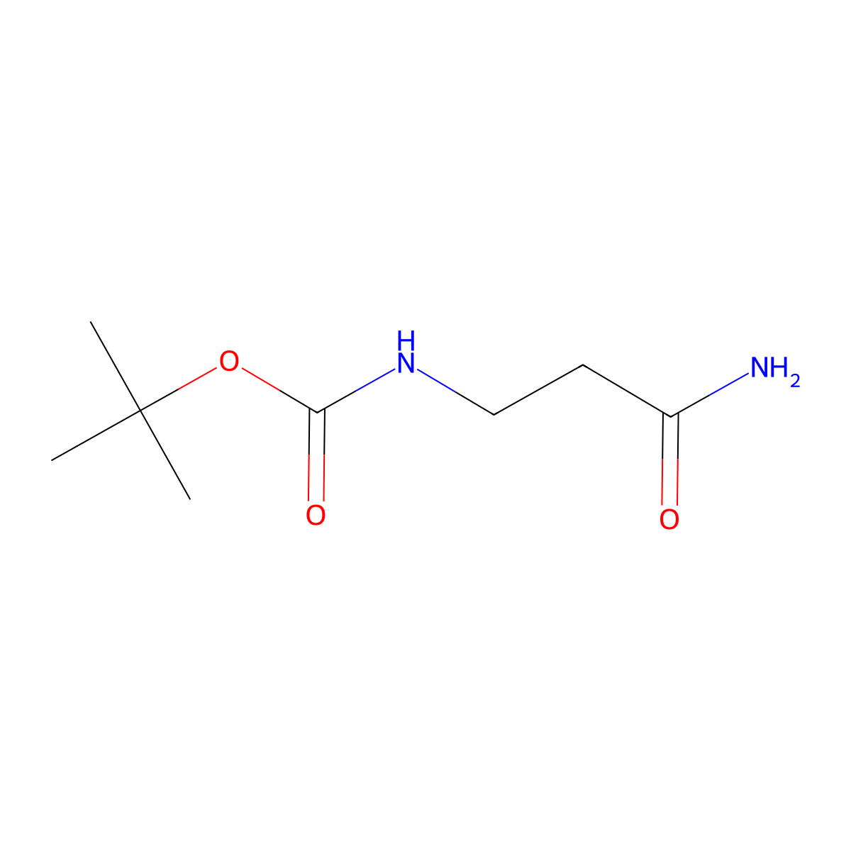 tert-Butyl (3-amino-3-oxopropyl)carbamate molecular structure, CAS 65983-35-9
