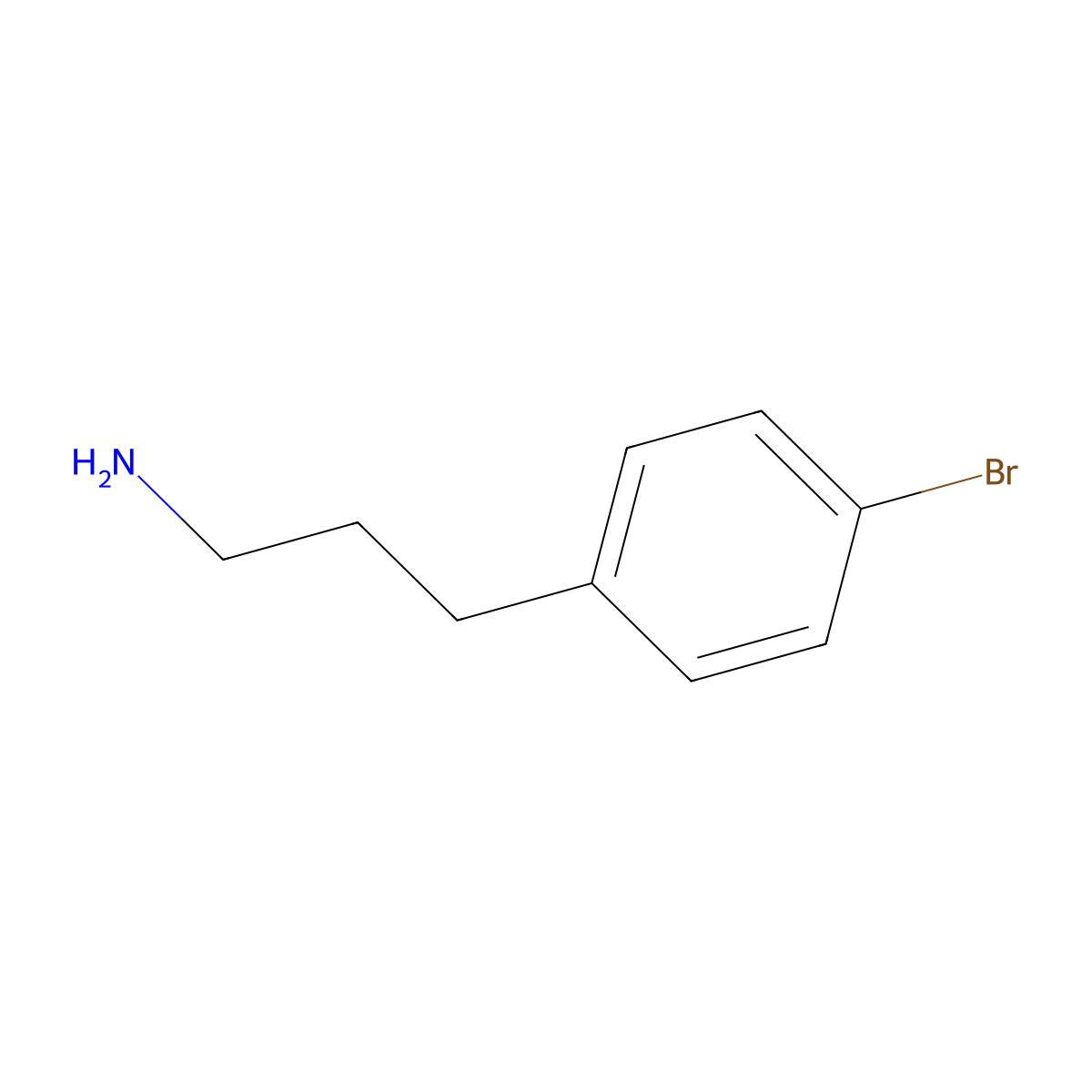 3-(4-Bromophenyl)propan-1-amine molecular structure, CAS 65984-53-4