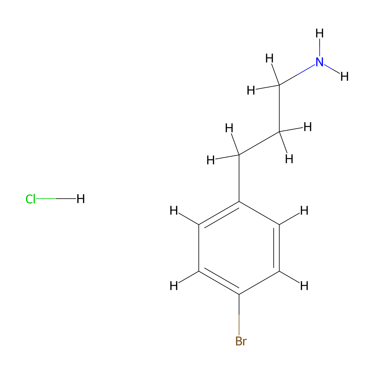 3-(4-Bromophenyl)propan-1-amine hydrochloride molecular structure, CAS 65984-55-6