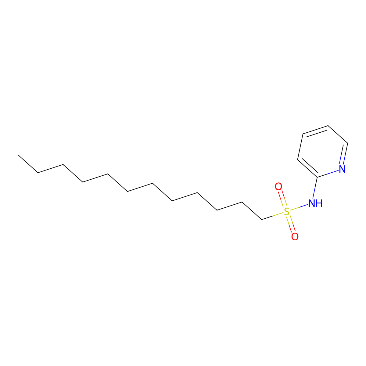 N-(Pyridin-2-YL)dodecane-1-sulfonamide molecular structure, CAS 65986-34-7