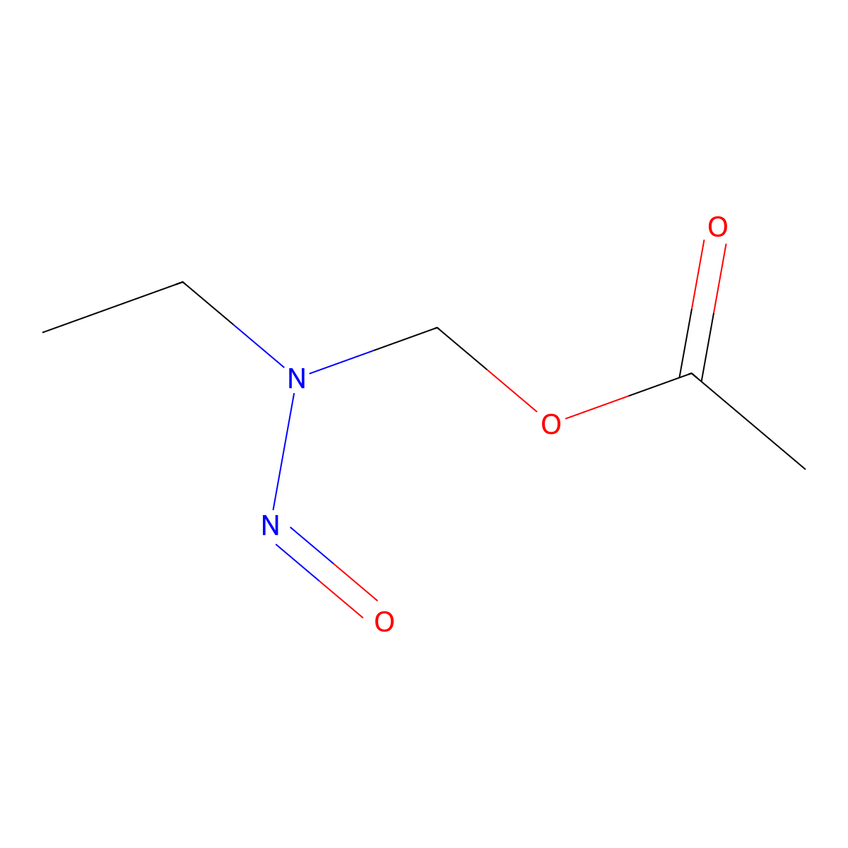 Acetic acid, ethylnitrosaminomethyl ester molecular structure, CAS 65986-80-3