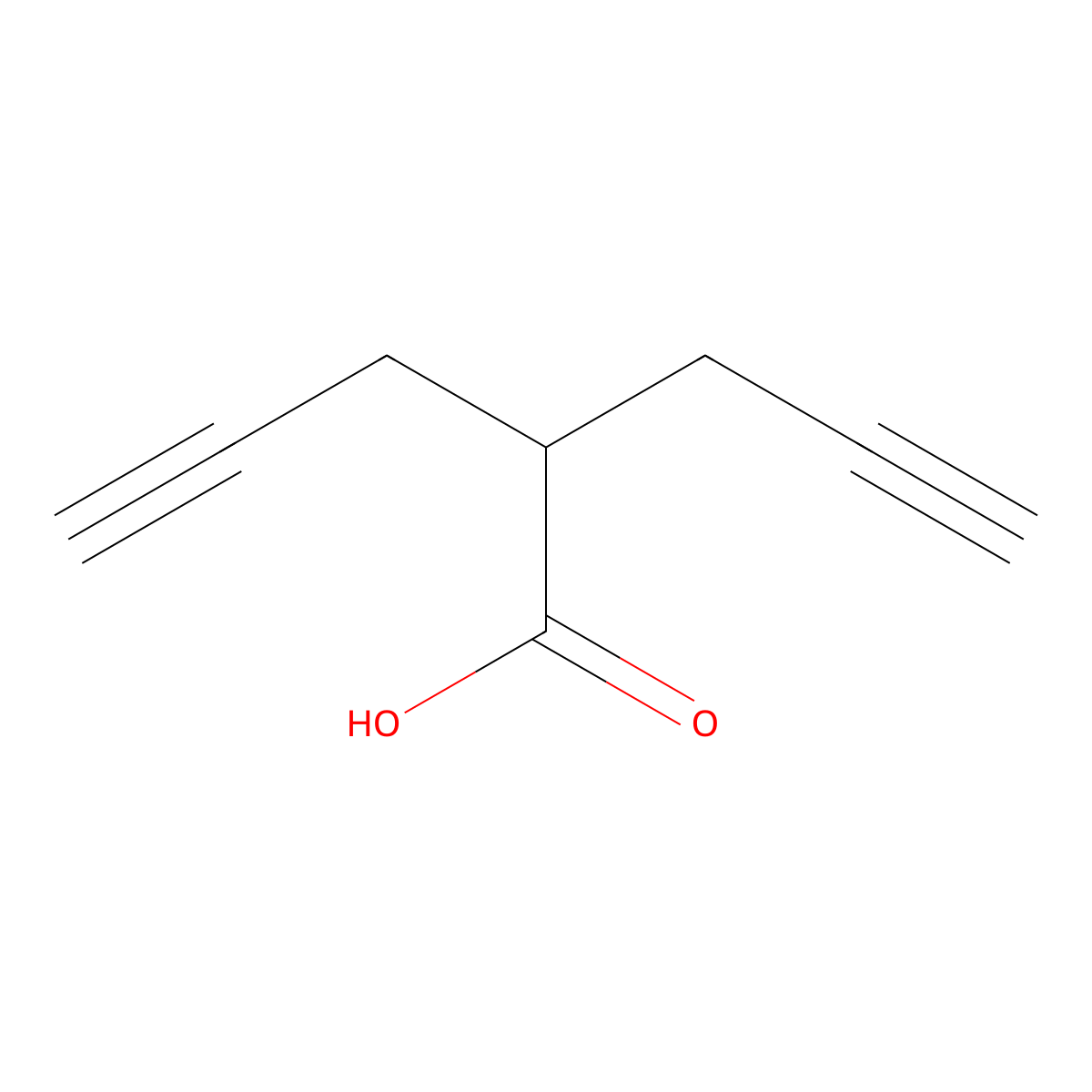2-(Prop-2-yn-1-yl)pent-4-ynoic acid molecular structure, CAS 65994-70-9