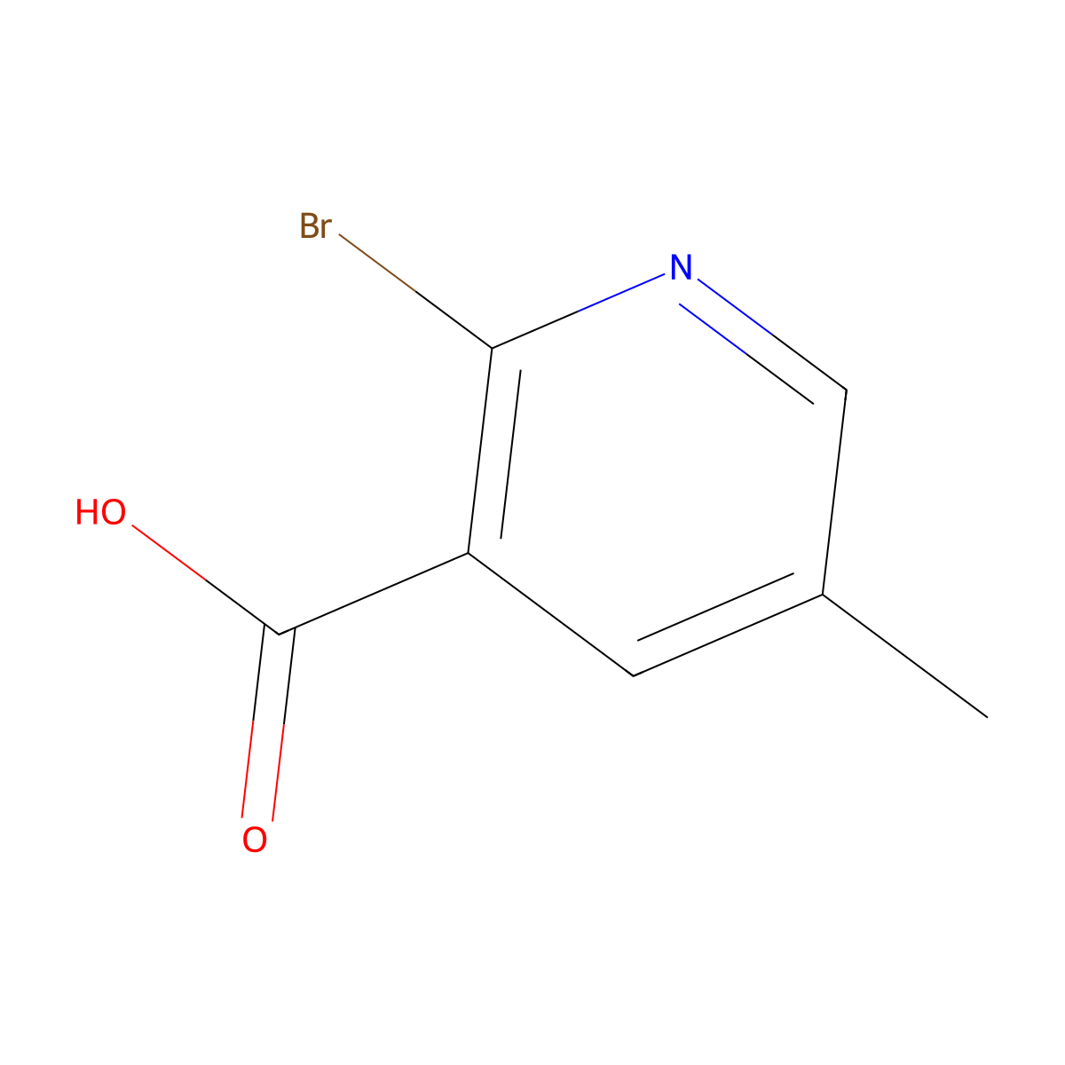 2-Bromo-5-methylnicotinic acid molecular structure, CAS 65996-06-7