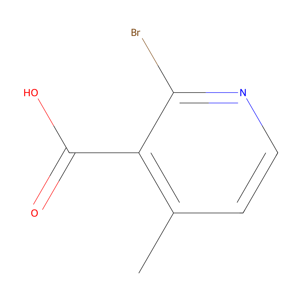 2-Bromo-4-methyl-nicotinic acid molecular structure, CAS 65996-07-8