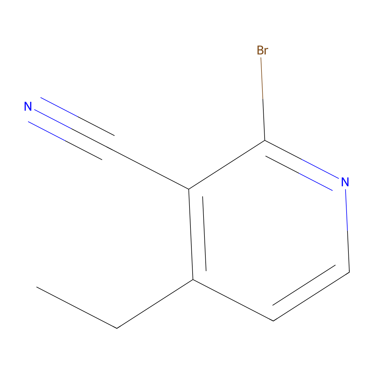 2-Bromo-4-ethylnicotinonitrile molecular structure, CAS 65996-20-5