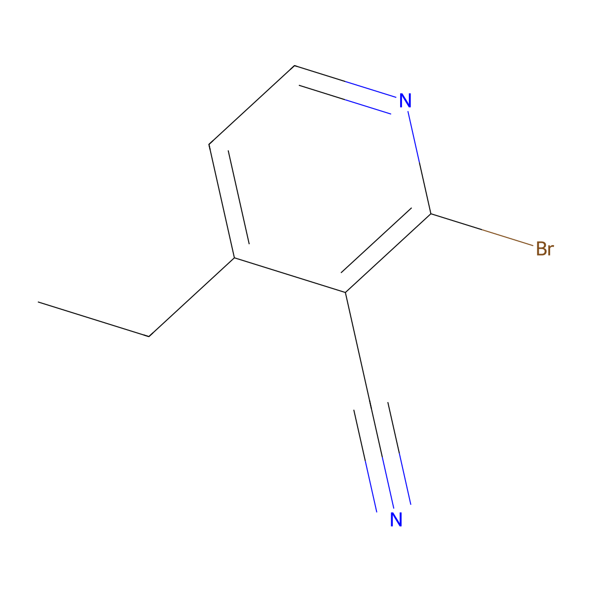 2-Bromo-4-ethylnicotinonitrile molecular structure, CAS 65996-20-5