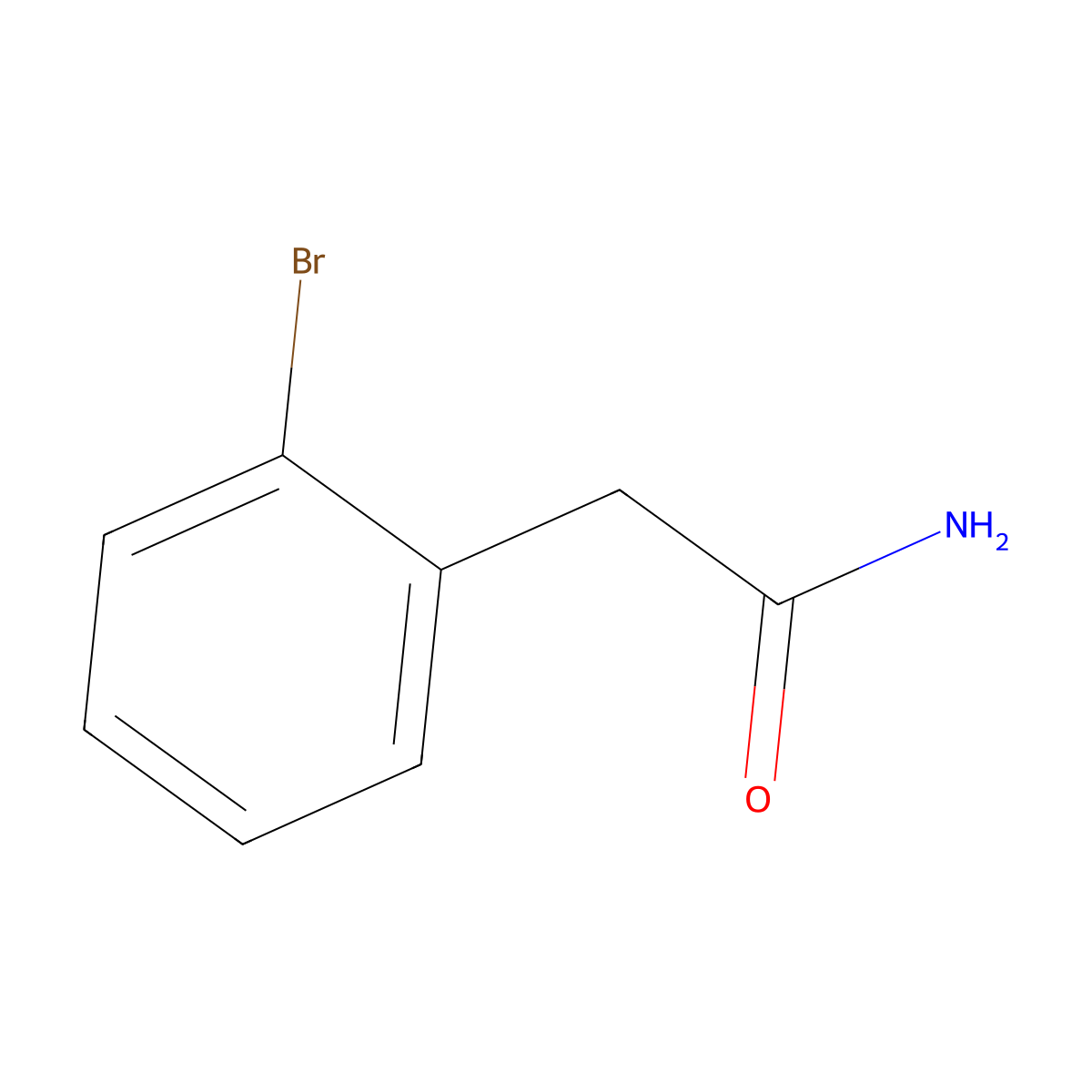 2-(2-Bromophenyl)Acetamide molecular structure, CAS 65999-53-3