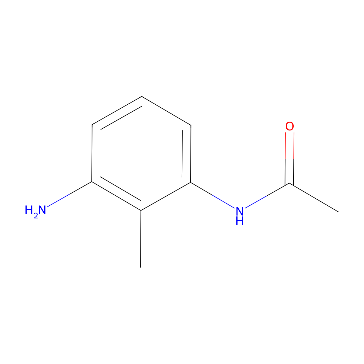Acetamide, N-(3-amino-2-methylphenyl)- molecular structure, CAS 65999-76-0