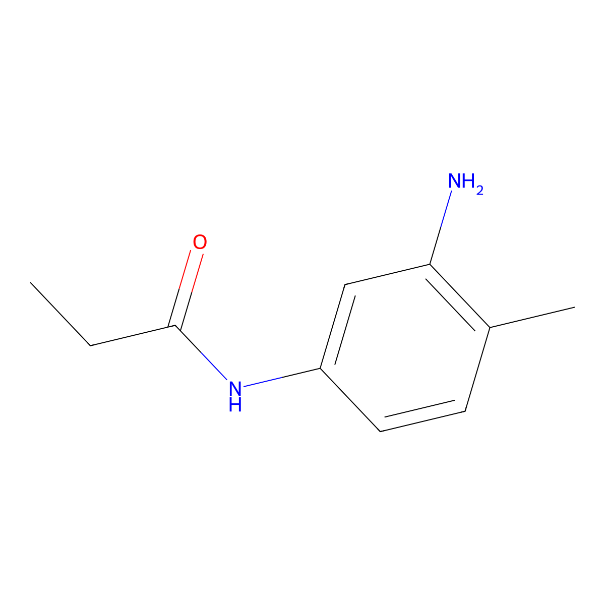 N-(3-amino-4-methylphenyl)propanamide molecular structure, CAS 65999-78-2