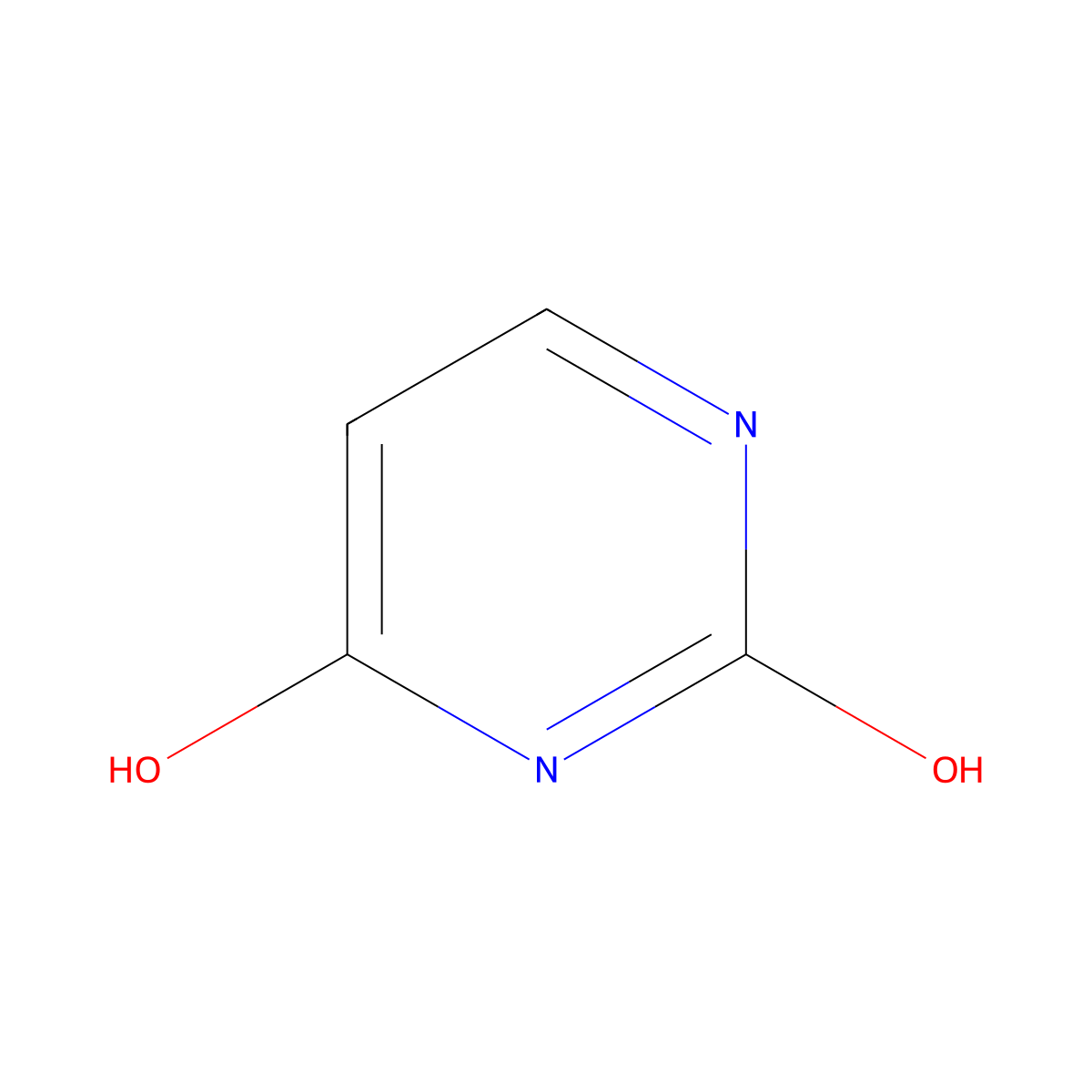 Uracil molecular structure, CAS 66-22-8
