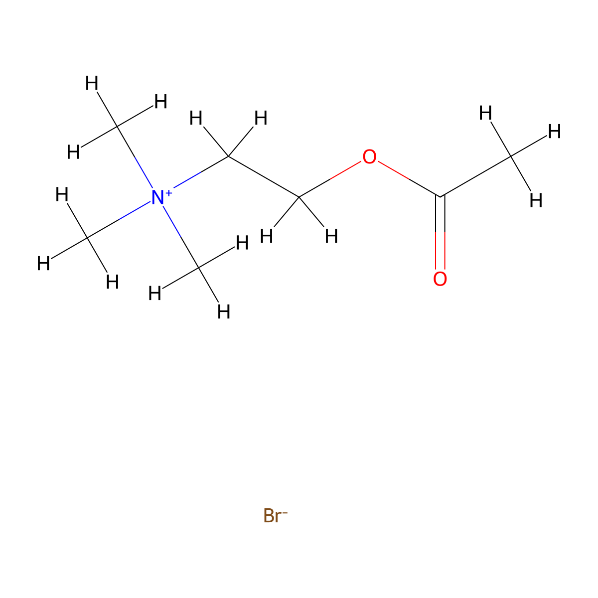 Acetylcholine Bromide molecular structure, CAS 66-23-9