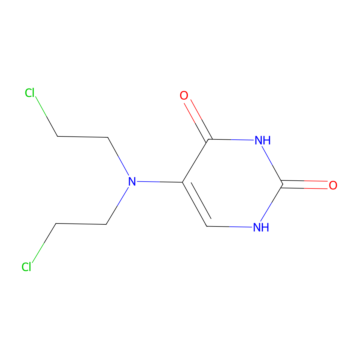 Uracil Mustard molecular structure, CAS 66-75-1