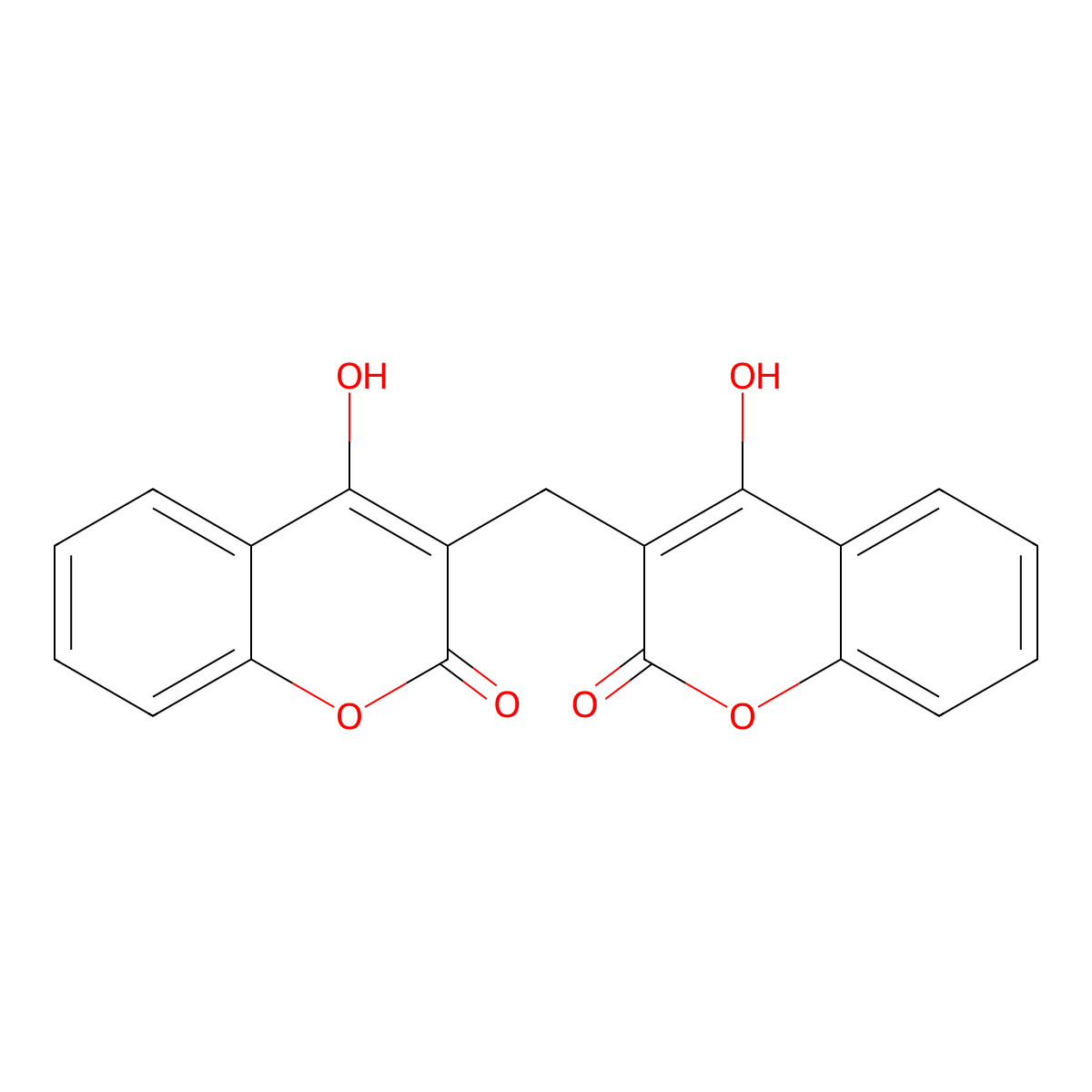Dicoumarol molecular structure, CAS 66-76-2