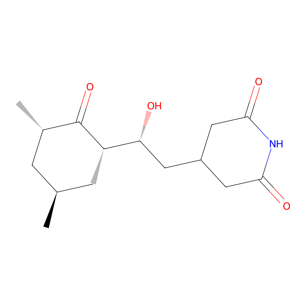 Cycloheximide molecular structure, CAS 66-81-9