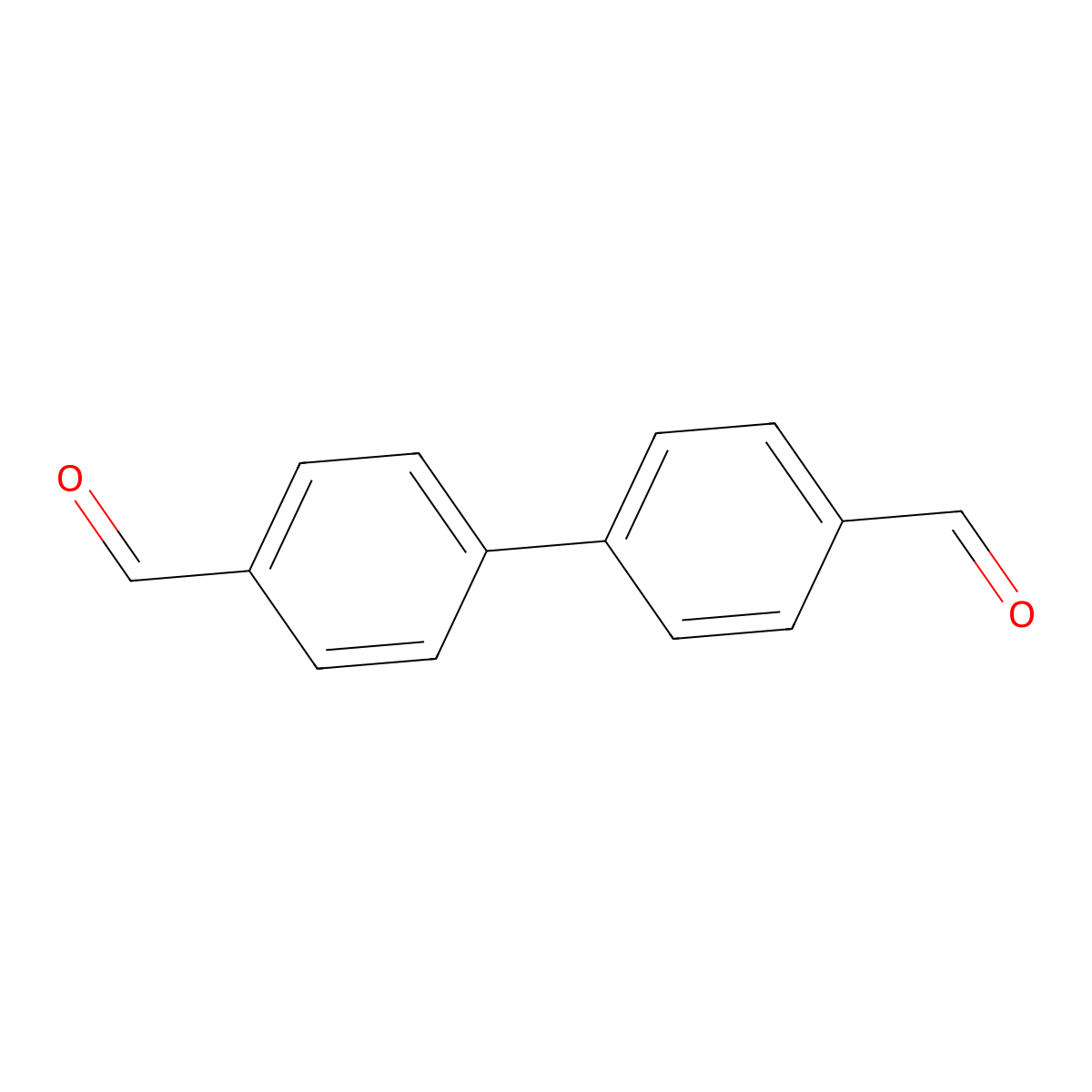 [1,1'-Biphenyl]-4,4'-dicarboxaldehyde molecular structure, CAS 66-98-8
