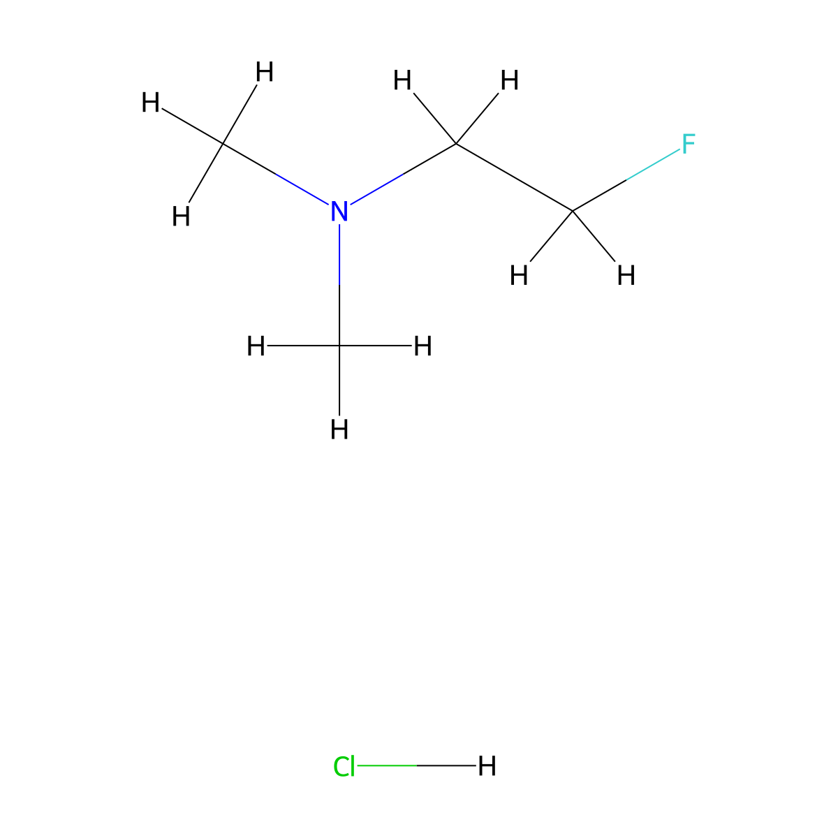 (2-Fluoroethyl)dimethylaminehydrochloride molecular structure, CAS 660-24-2
