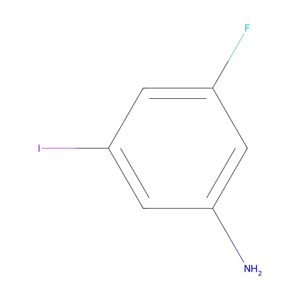3-Fluoro-5-iodoaniline molecular structure, CAS 660-49-1