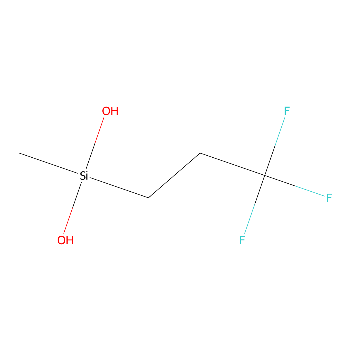 Methyl(3,3,3-trifluoropropyl)silanediol molecular structure, CAS 660-78-6