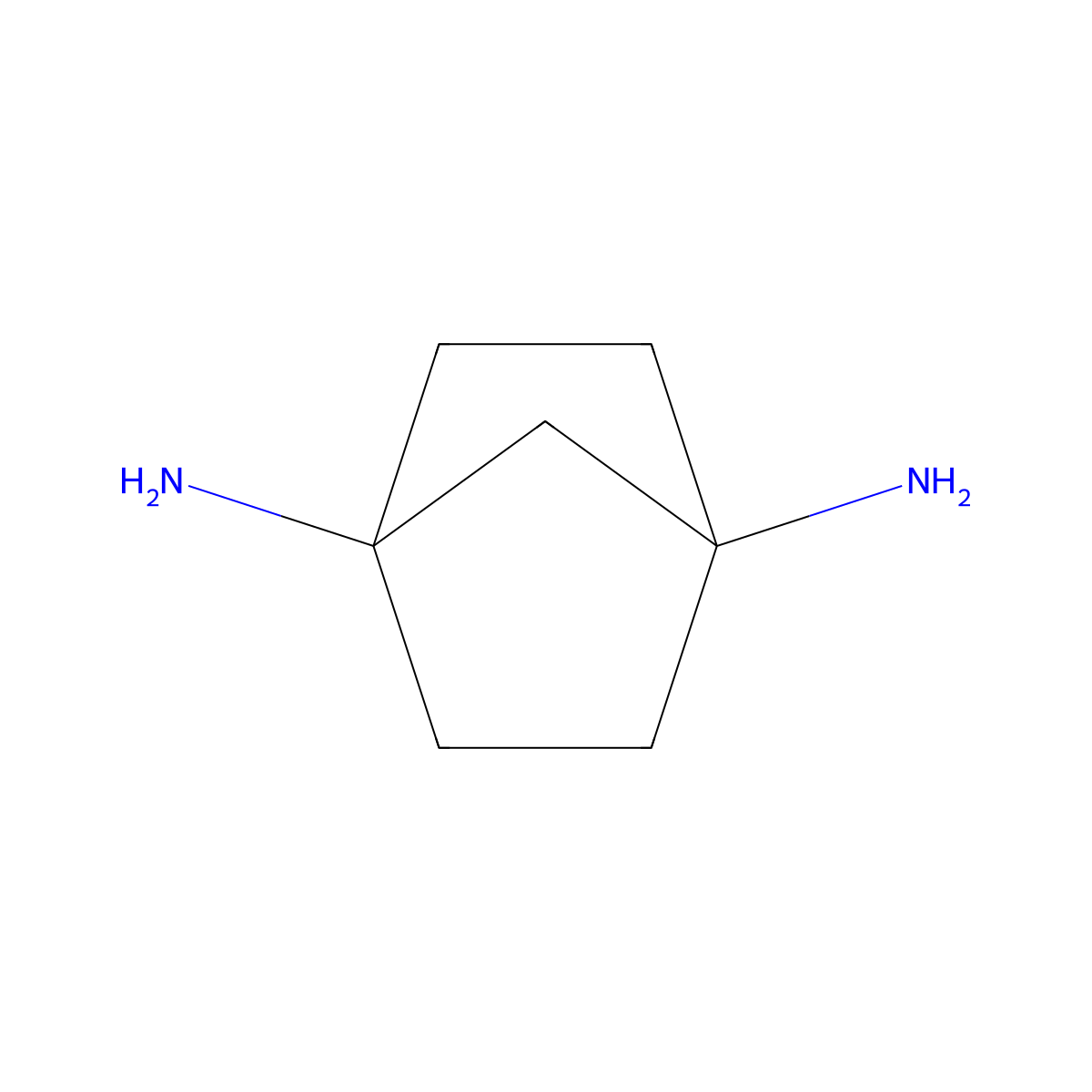Bicyclo[2.2.1]heptane-1,4-diamine molecular structure, CAS 6600-41-5