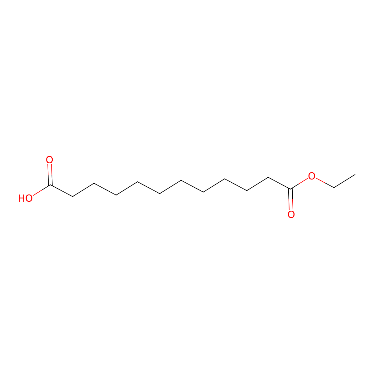 12-Ethoxy-12-oxododecanoic acid molecular structure, CAS 66003-63-2