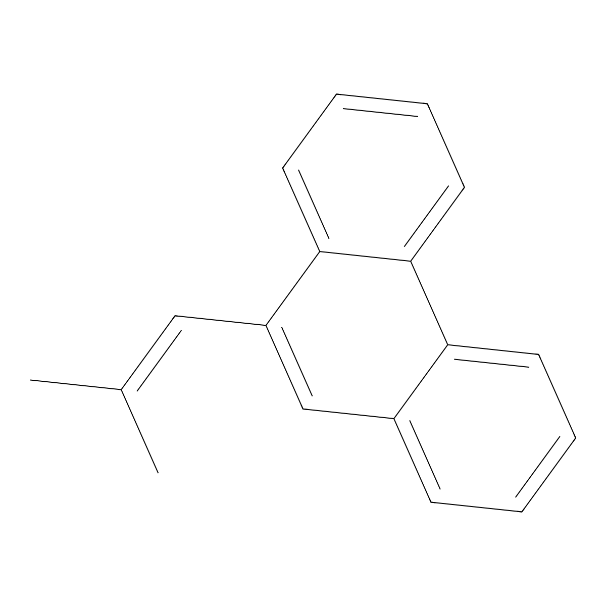 9-(2-Methylprop-1-EN-1-YL)phenanthrene molecular structure, CAS 66004-27-1