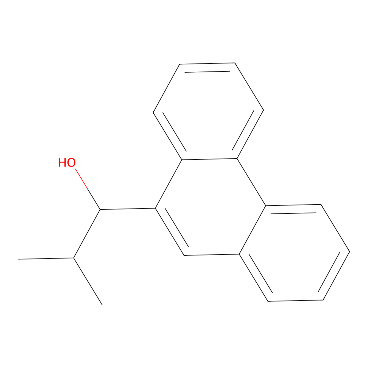 alpha-(1-Methylethyl)-9-phenanthrenemethanol molecular structure, CAS 66004-31-7
