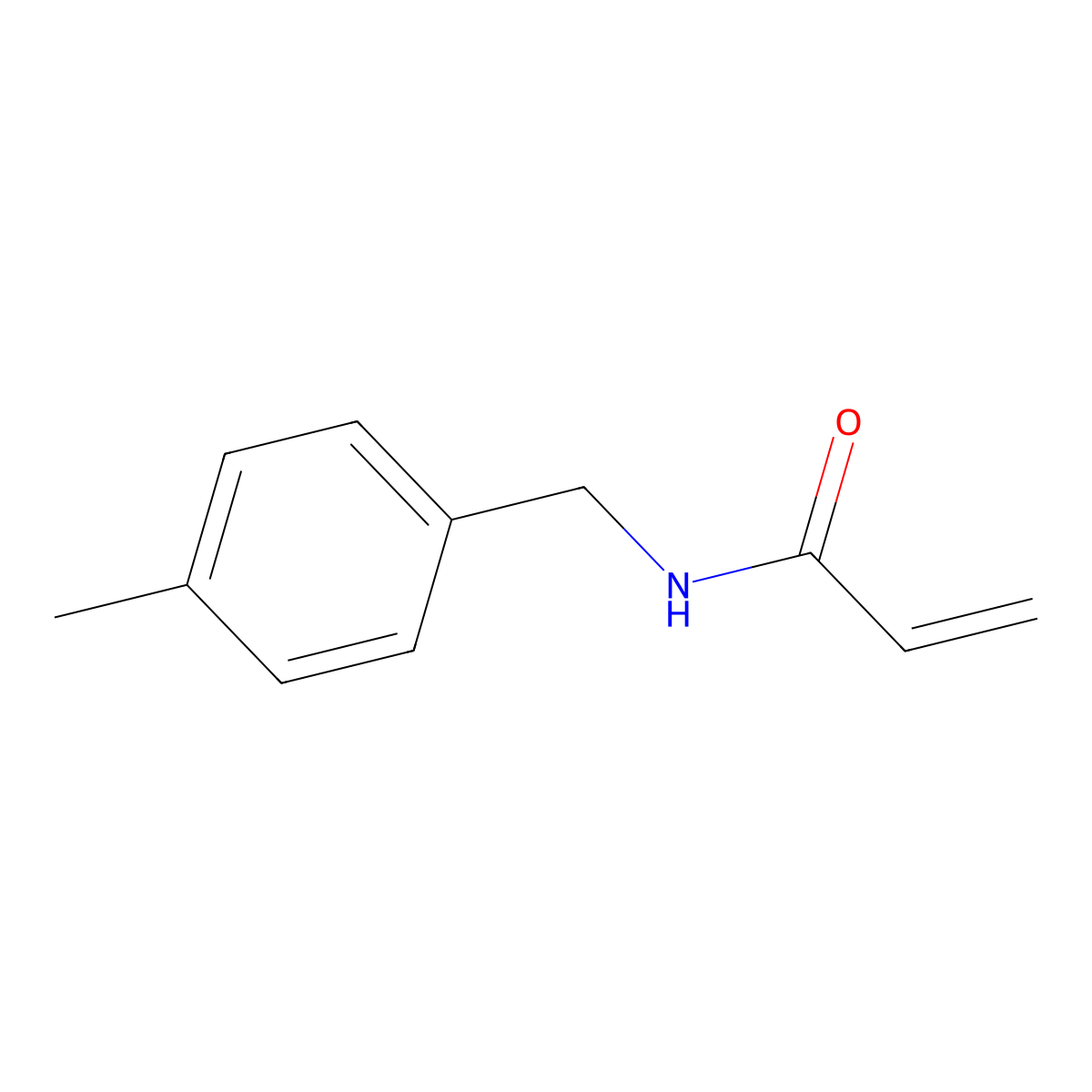 N-(4-methylphenylmethyl)propenamide molecular structure, CAS 66005-03-6
