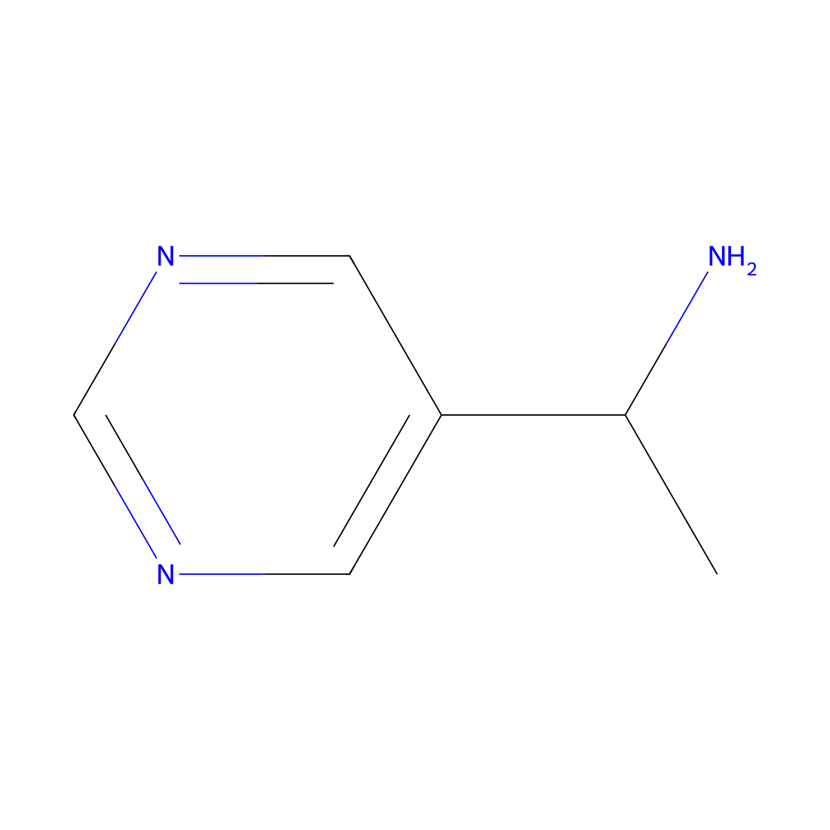 (1S)-1-(Pyrimidin-5-YL)ethan-1-amine molecular structure, CAS 66007-71-4