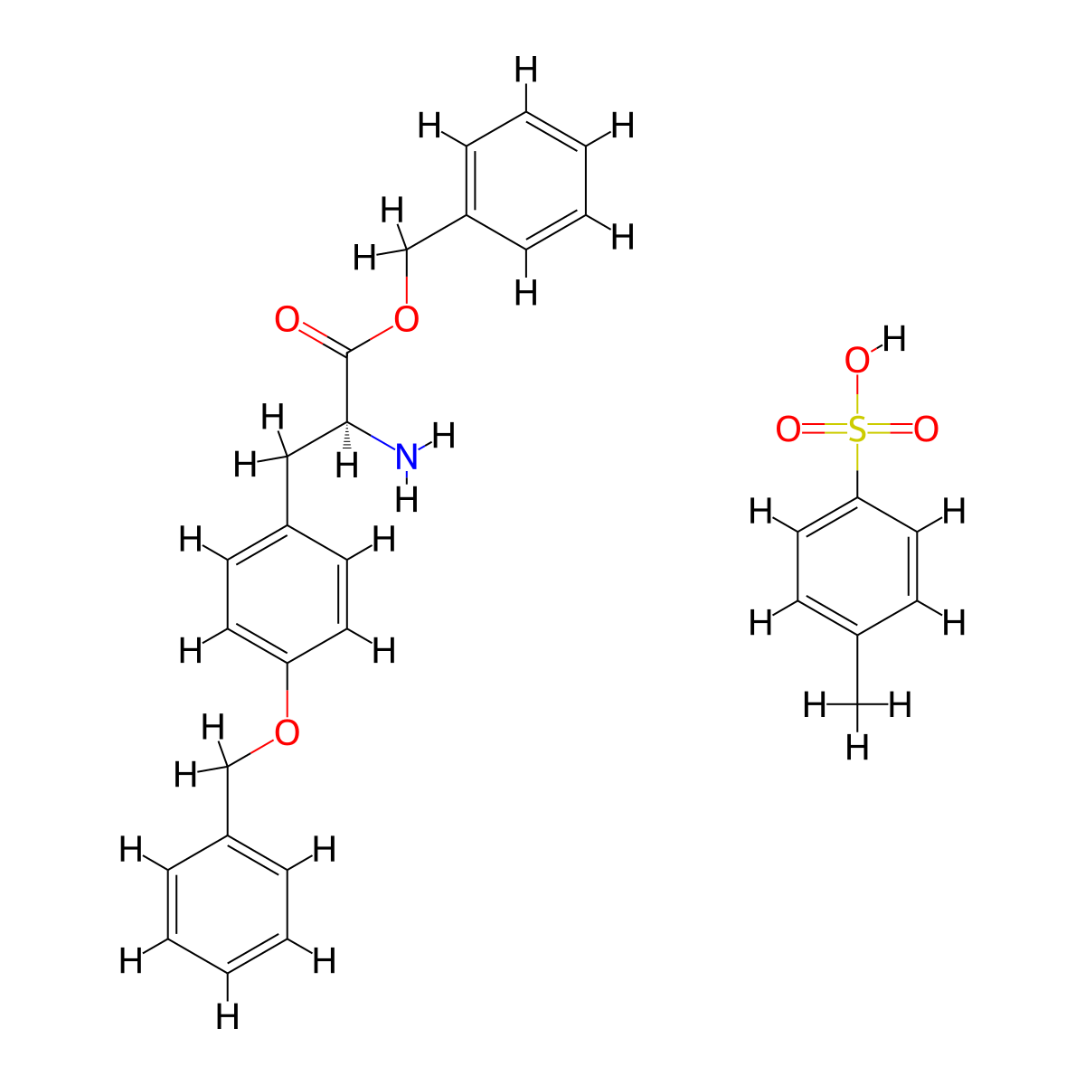 H-Tyr(bzl)-obzl P-tosylate molecular structure, CAS 66009-35-6