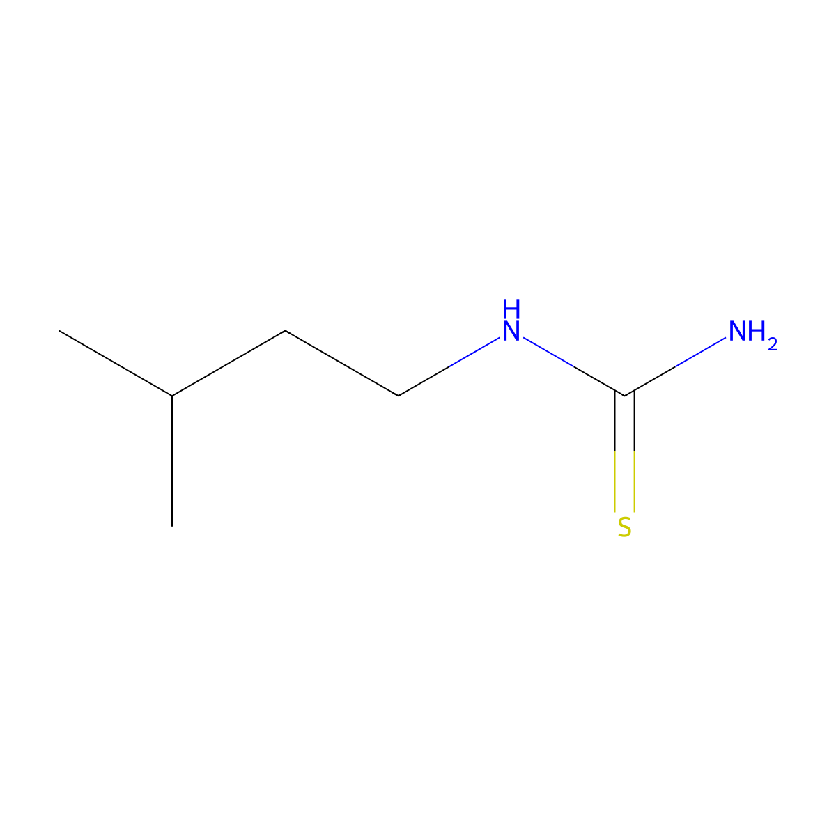 (3-Methyl-butyl)-thiourea molecular structure, CAS 6601-04-3