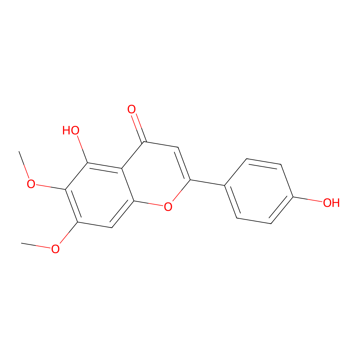 Cirsimaritin molecular structure, CAS 6601-62-3