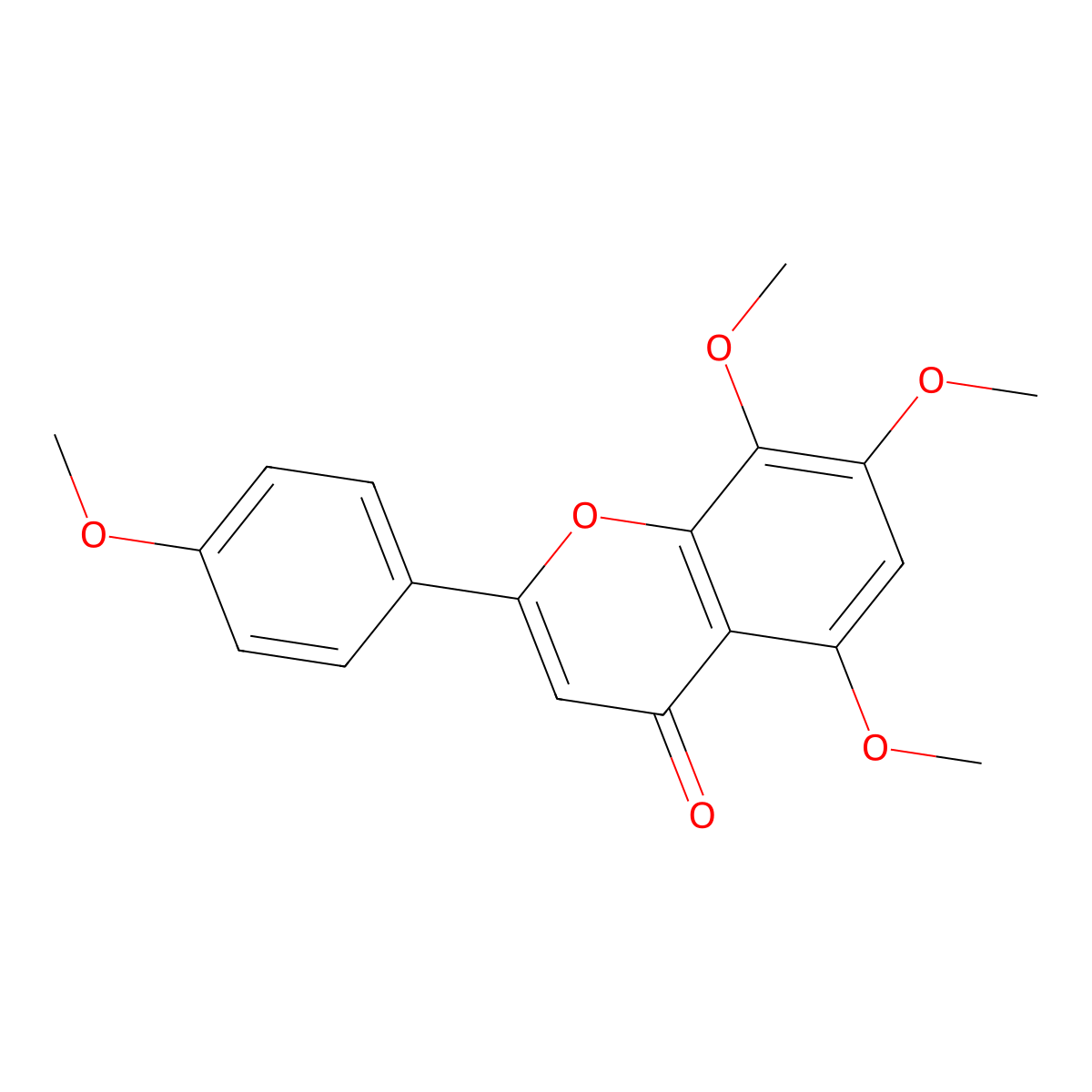 6-Demethoxytangeretin molecular structure, CAS 6601-66-7