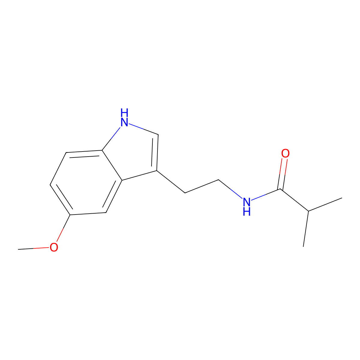 5-Methoxy-N-isobutanoyltryptamine molecular structure, CAS 66012-84-8