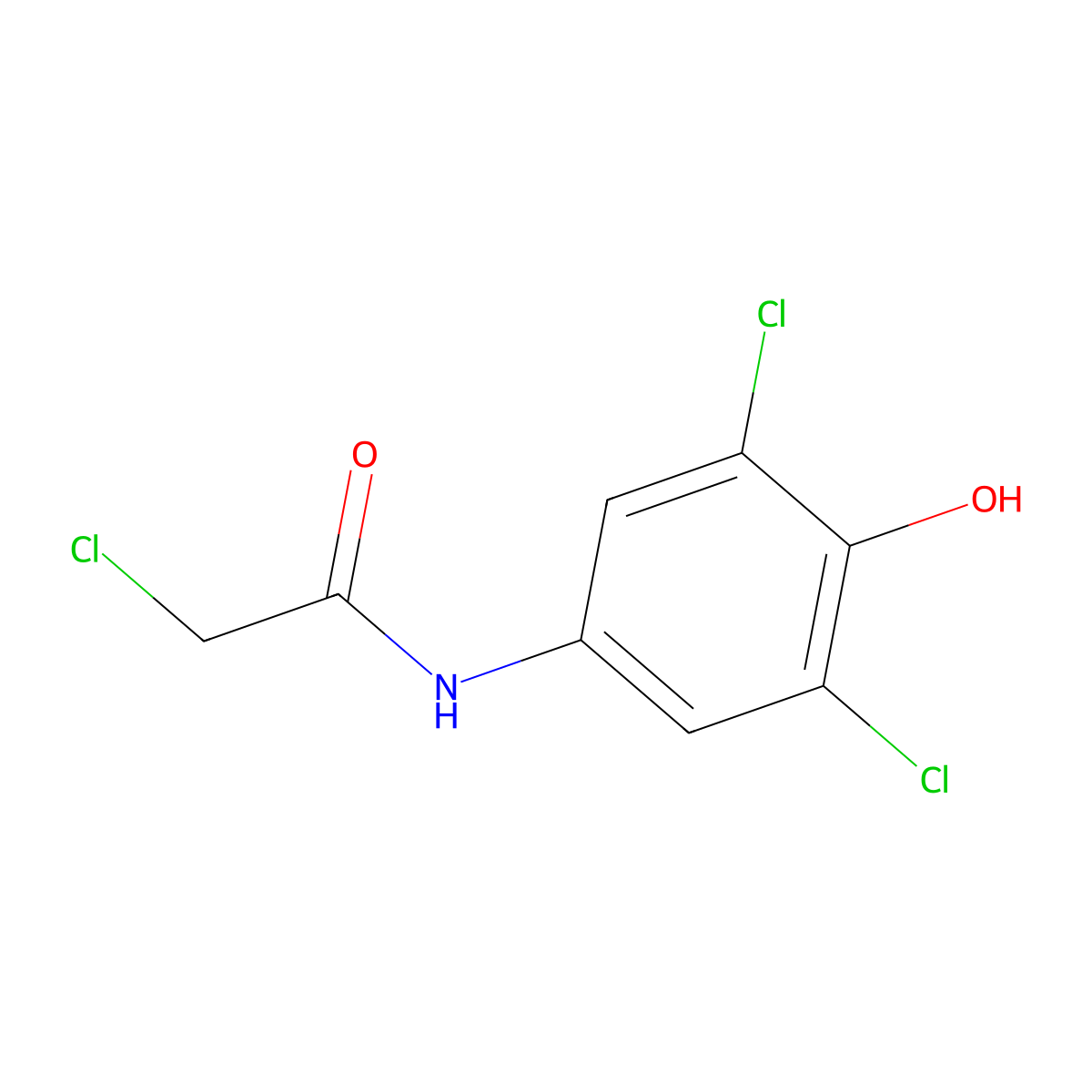 2',3,5-Trichloro-4-Hydroxyacetanilide molecular structure, CAS 66015-96-1