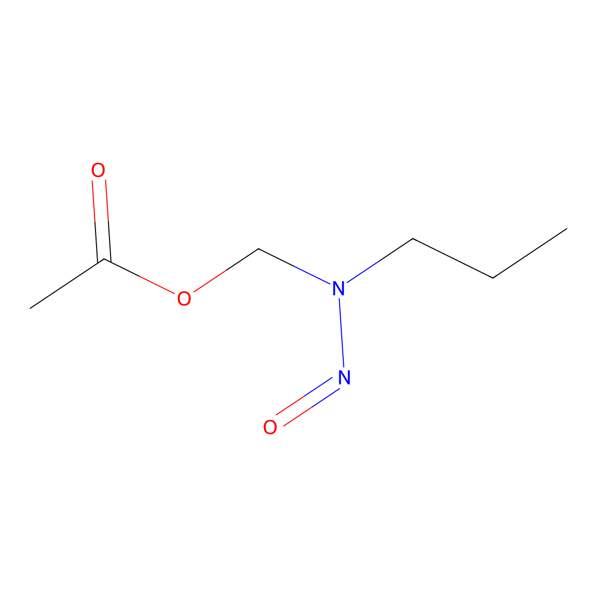 Acetic acid, propylnitrosaminomethyl ester molecular structure, CAS 66017-91-2