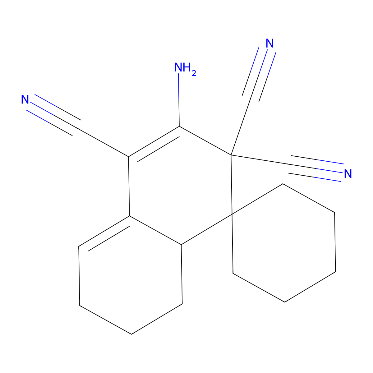 3'-Amino-6',7',8',8'a-tetrahydrospiro(cyclohexane-1,1'(2'H)-naphthalene)-2',2',4'-tricarbonitrile molecular structure, CAS 66017-98-9