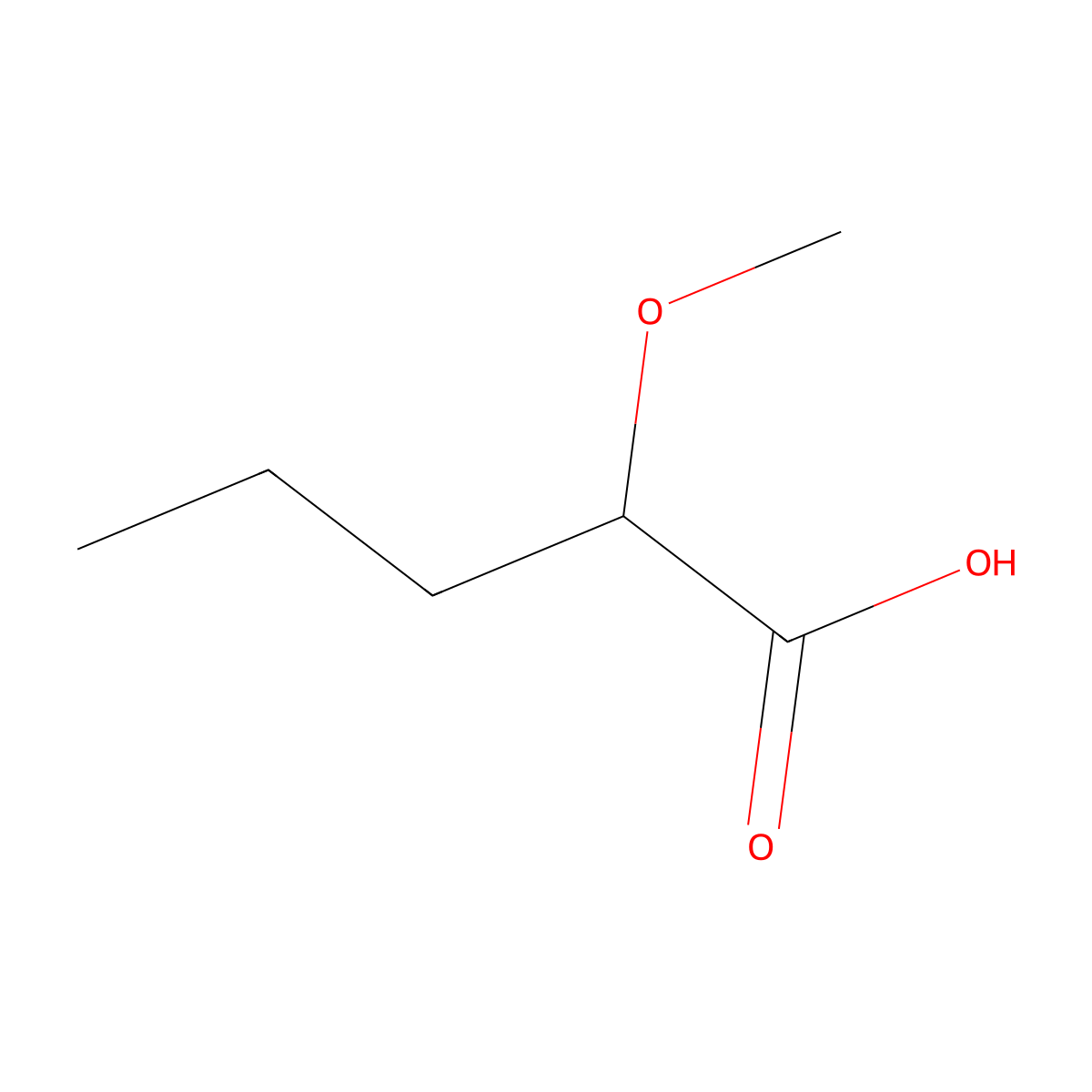 2-Methoxypentanoic acid molecular structure, CAS 66018-26-6