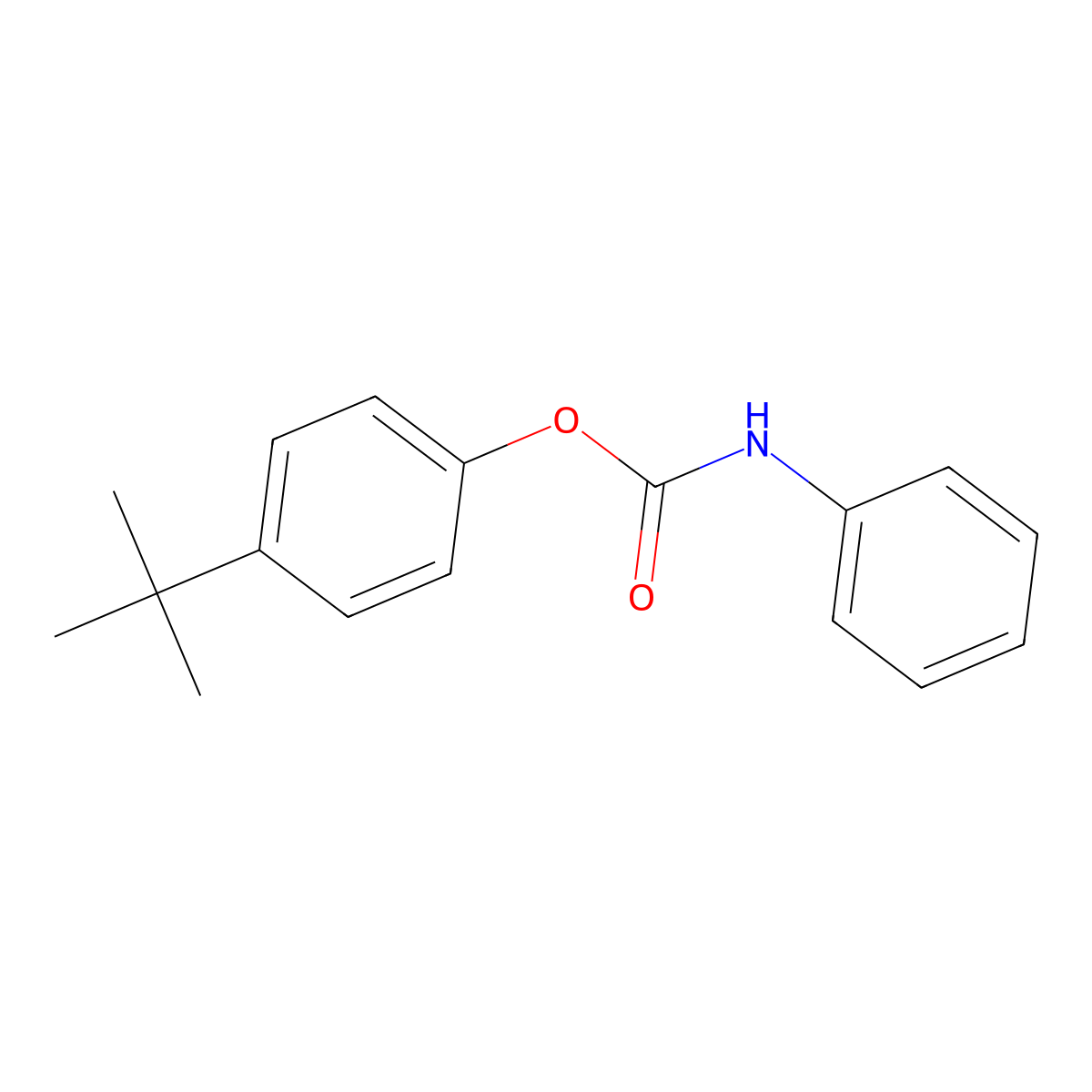 4-Tert-butylphenyl phenylcarbamate molecular structure, CAS 66018-74-4