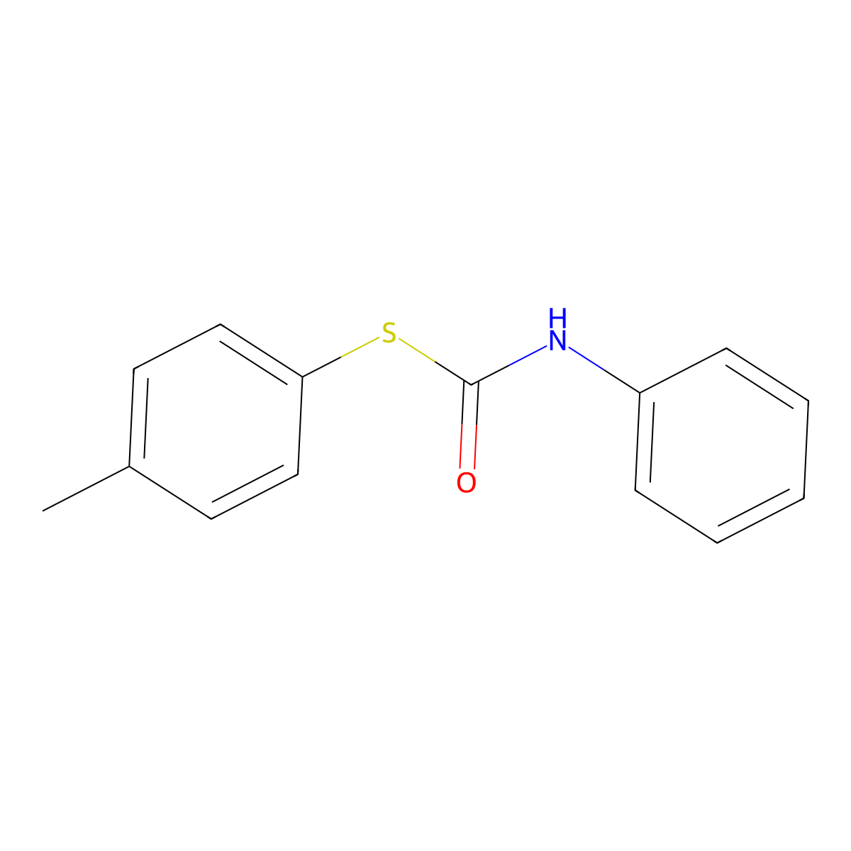Carbamothioic acid, phenyl-, S-(4-methylphenyl) ester molecular structure, CAS 66018-75-5