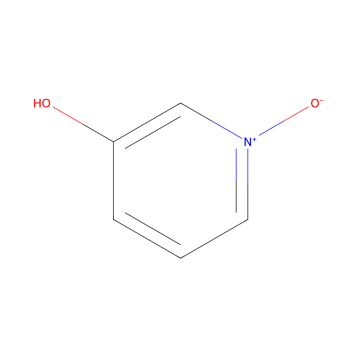 Pyridin-3-ol 1-oxide molecular structure, CAS 6602-28-4