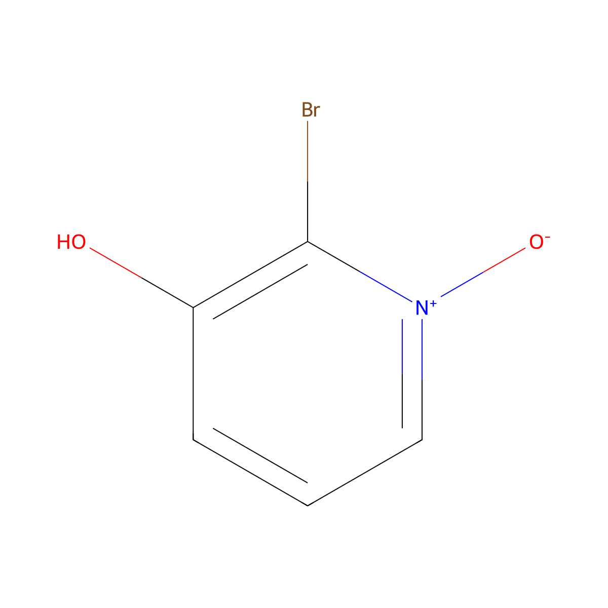 2-Bromo-3-hydroxypyridine 1-oxide molecular structure, CAS 6602-29-5