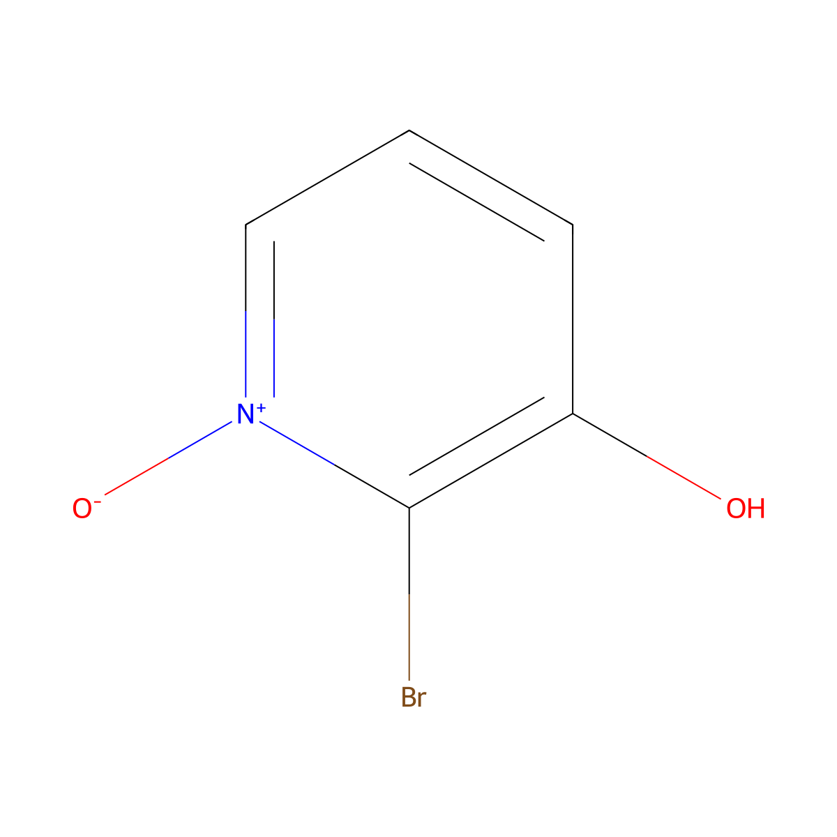 2-Bromo-3-hydroxypyridine 1-oxide molecular structure, CAS 6602-29-5