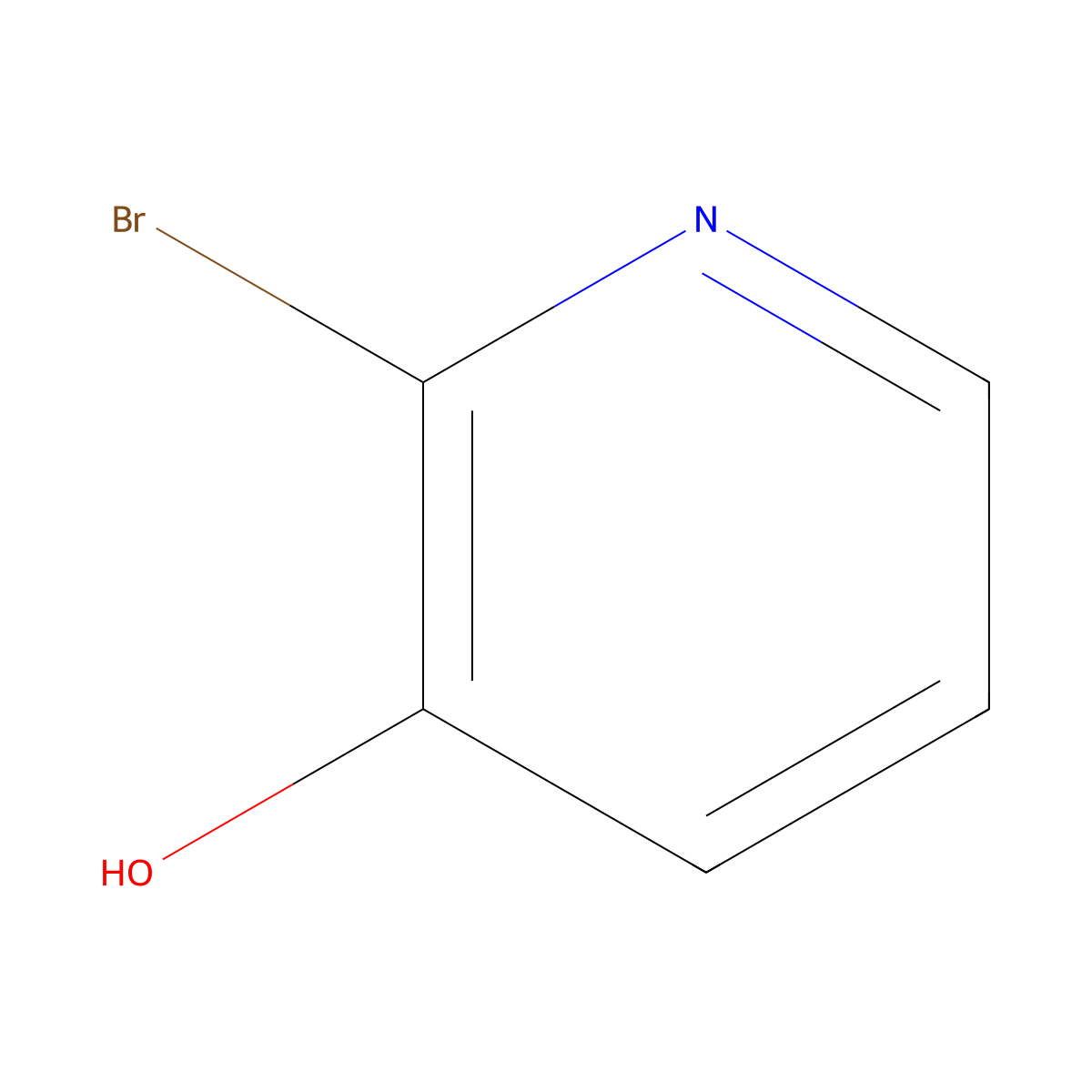 2-Bromo-3-pyridinol molecular structure, CAS 6602-32-0