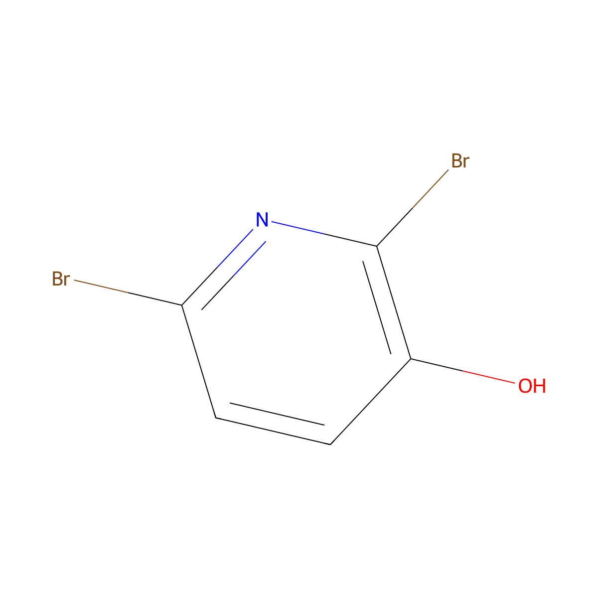 2,6-Dibromopyridin-3-ol molecular structure, CAS 6602-33-1