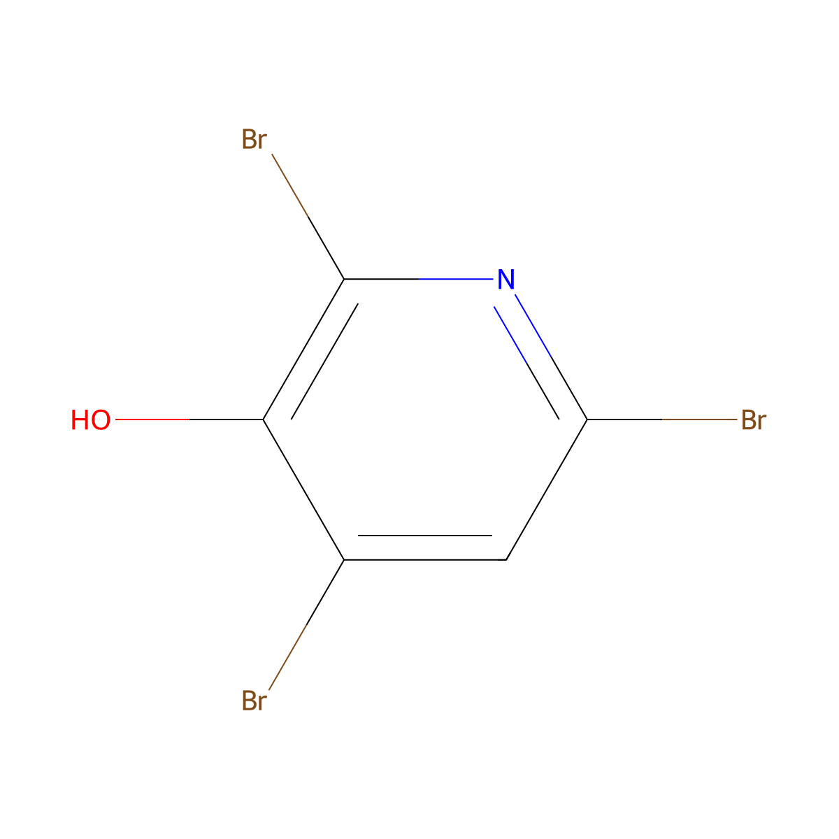 2,4,6-Tribromopyridin-3-ol molecular structure, CAS 6602-34-2