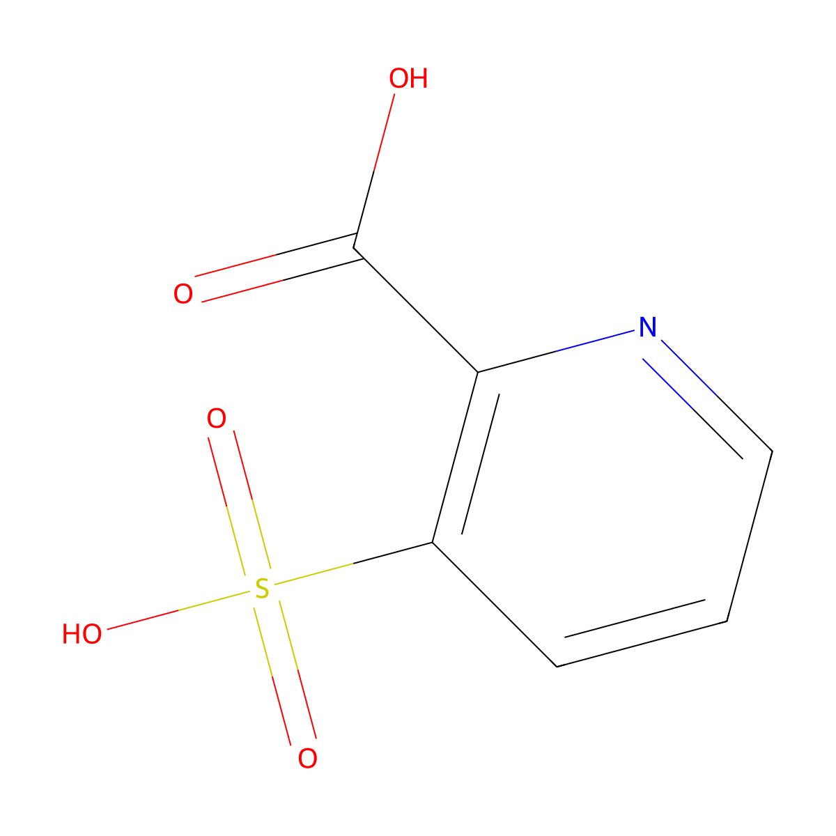 3-Sulfopyridine-2-carboxylic acid molecular structure, CAS 6602-52-4